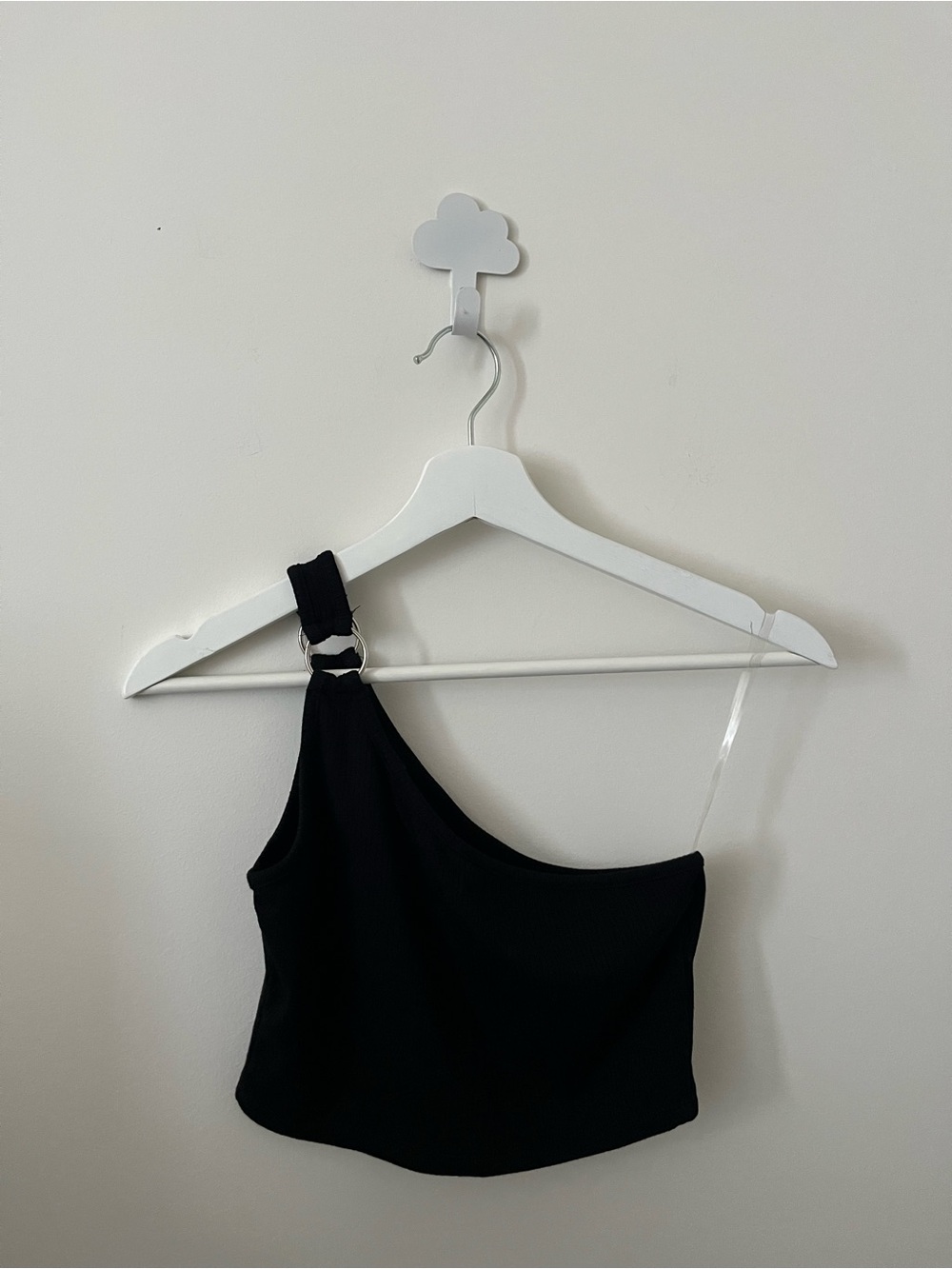 Garage One-Shoulder Crop Top